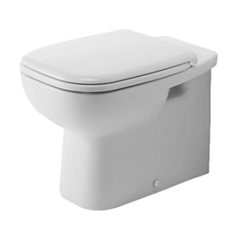 Duravit D-Code Унитаз напольный пристенный вариант, для независимого подключения воды, включая крепление, слив в стену, цвет белый (21150900002)