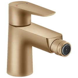 Hansgrohe Talis E Смеситель для биде на 1 отверстие, с донным клапаном, излив 116мм, h78мм, цвет: шлифованная бронза (71720140)