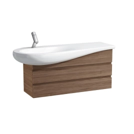 Laufen Alessi One Тумба под раковину 814973, 990х320х485мм, с 2 выдвиж. ящиками, с сифоном, цвет: орех (4.2452.0.097.630.1)