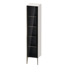Duravit XViu Шкаф подвесной 1770x400x360мм, со стеклянной дверью, 4 стеклянные полки (петли слева), цвет: белый глянцевый/champagne matt (XV1375LB122)