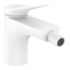 HANSGROHE VIVENIS Смеситель для биде на 1 отверстие, однорычажный, с донным клапаном, цвет белый матовый (75200700)