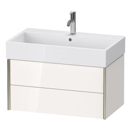 Duravit XViu Тумба подвесная 397x784x454мм, для раковины 235080, 2 ящика, цвет: белый глянцевый/champagne matt (XV43360B122)