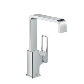 Hansgrohe Metropol Смеситель для раковины 230, на 1 отв, с донным клапаном Push-open, излив 165мм, h226мм, цвет: хром (74511000)