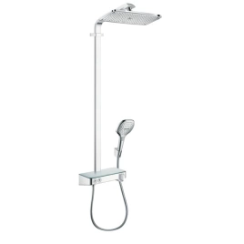 HG Raindance E Душевая система Showerpipe: верх.душ 360х190мм 1jet, ручн.душ, шланг, термостат для душа, цвет: хром (27288000)