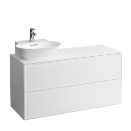 Laufen New Classic База под раковину подвесная, раковина слева, 1180х450х600 мм, 2 ящика, цвет белый глянцевый (для раковины 816852) (4.0608.7.085.631.1)