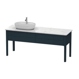 Duravit Luv База напольная, 743x1788x570, 2 выдв.ящика, раковина слева, цвет темно-синий шелковисто-матовый (LU9563L9898)