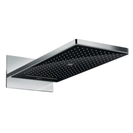 HG Rainmaker Select 580 Верхний душ 586x258мм, настенный, 3jet (Rain, Rainflow Waterfall, MonoRain), цвет: черный/хром (24001600)