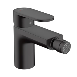 Hansgrohe Vernis Blend Смеситель для биде на 1 отв. с донным клапаном, излив 127мм, h80мм, цвет: матовый черный (71210670)