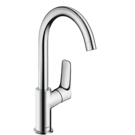 Hansgrohe Logis Смеситель для раковины 210 на 1 отв. без донного клапана, поворотный излив 154мм, h221мм, цвет: хром (71131000)
