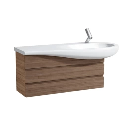 Laufen Alessi One Тумба под раковину 814974, 990х320х485мм, с 2 выдвиж. ящиками, с сифоном, цвет: орех (продаем только с раковиной 8.1497.4.400.104) (4.2450.0.097.630.1)