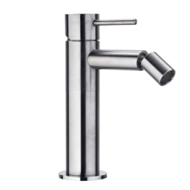 Bossini Inox Однорычажный Смеситель для биде на 1 отв, из нержавеющей стали без донного клапана, цвет: глянцевая сталь (INZ007.030)
