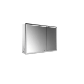 EMCO Prestige2 Зеркальный шкаф 1015 мм, встраиваемый, LED-подсветка, 2 двери, 2 полки, розетка, левый, без EMCO light system (9897 071 07)