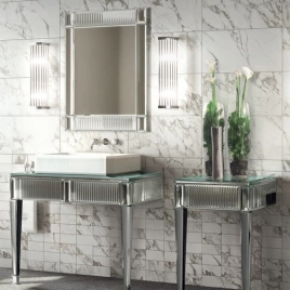 OASIS VENICE Смеситель для раковины настенный, двухвентильный, излив 245 мм, цвет хром (000RBVE035CR)