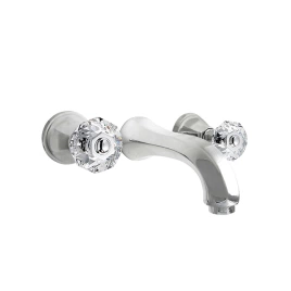 Nicolazzi Teide Смеситель для раковины настенный, излив: 168 мм, ручки Crystal handle, цвет: хром (1977CR15)