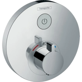 Hansgrohe ShowerSelect S Встраиваемый термостат для душа, 1 источник с кнопкой вкл/выкл, (внешняя часть), цвет: хром (15744000)