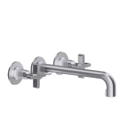 GESSI INCISO Встраиваемый смеситель для раковины на 3 отверстия с изливом 255-235мм (внешние части), цвет: finox (58192#149)