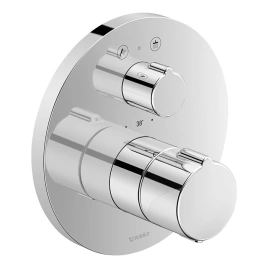 Duravit C.1 Смеситель термостатический для душа скрытого монтажа (наружная часть круг) с запорным переключателем, цвет: хром (C14200014010)