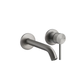 GESSI 316 Встраиваемый смеситель для раковины с изливом 146-116мм (внешняя часть), цвет: steel brushed (54383#239)