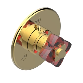 THG PETALE DE CRISTAL ROUGE Переключатель встраиваемый, внешняя часть, цвет полированное золото (U6C-F01-48M2SB)