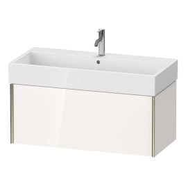 Duravit XViu Тумба подвесная 397x984x454мм, для раковины 235010, 1 ящик, цвет: белый глянцевый/champagne matt (XV42370B122)