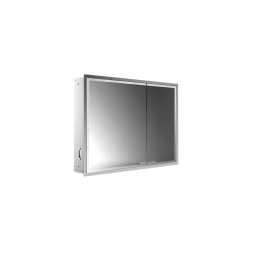 EMCO Prestige2 Зеркальный шкаф 915 мм, встраиваемый, LED-подсветка, 2 двери, 2 полки, розетка, левый, без EMCO light system (9897 071 05)