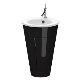 Duravit Starck 1 Тумба напольная 600x560xh825 мм, для раковины 040658, с 2мя дверцами, 1 полка, цвет: чёрный глянцевый (S1952004040)