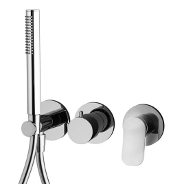 Fima Carlo Frattini, Bathroom Flo, Смеситель встраиваемый, без внутр. части, ручной душ, цвет хром (F3819X8CR)