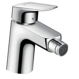 Hansgrohe Logis Смеситель для биде 100 на 1 отв. с метали. донным клапаном, излив 119мм, h99мм, цвет: хром (71203000)