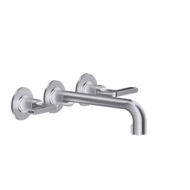GESSI INCISO Встраиваемый смеситель для раковины на 3 отверстия с изливом 210-190мм (внешние части), цвет: Finox Brushed Nickel (58090#149)