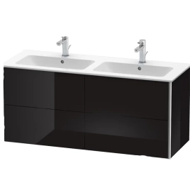 Duravit XSquare База под раковину 1280х478х560 мм, с 4 выдв ящиками, Цвет черный глянц.(для 233613) (XS417504040)