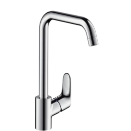 Hansgrohe Focus Смеситель для кухни, на 1 отв, поворотный излив 204мм, h268мм, 1jet, цвет: под сталь (31820800)