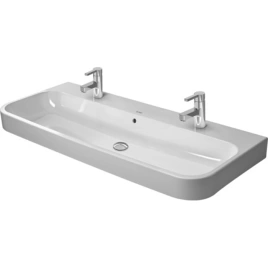 Раковина Duravit Happy D2 для мебели с перел с 2 отв под смеситель вкл заглушку для перелива хром 1200x505мм Цвет Белый (2318120024)
