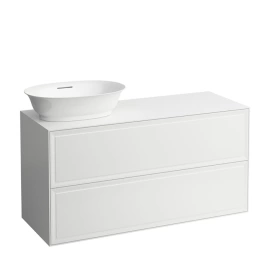 Laufen New Classic База под раковину подвесная раковина слева, 1180х450х600 мм, 2 ящика, цвет белый глянцевый (для раковины 812852,812853) (4.0608.3.085.631.1)