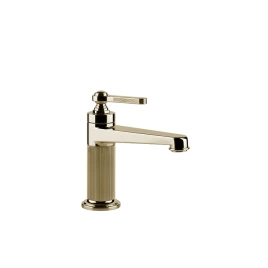 GESSI VENTI20 Смеситель для раковины на 1 отверстие, однорычажный, в комплекте с донным клапаном, цвет Brass PVD (65001#710)