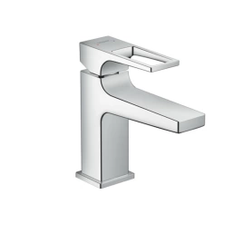 Hansgrohe Metropol Смеситель для раковины 100, на 1 отв, с донным клапаном Push-open, излив 127мм, h89мм, цвет: хром (74500000)