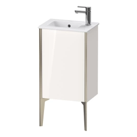 Duravit XViu Тумба подвесная 594x410x290мм, для раковины 072343, 1 дверь, (петли справа), цвет: белый глянцевый/champagne matt (XV4480RB122)