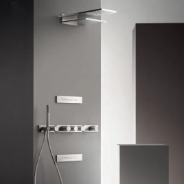 Fantini Milano Двойной верхний душ, матовая сталь (86 93 8035B)