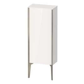 Duravit XViu Шкаф подвесной 890x400x240мм, с 1 дверью, 2 стеклянными полками (петли слева), цвет: белый глянцевый/champagne matt (XV1305LB122)