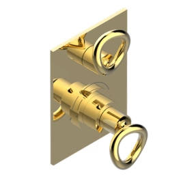 THG Collection O Смеситель для душа, встраиваемый, термостат, клапан, цвет Soft matt gold (G4P-F31-5300BE)