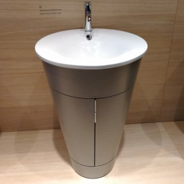 Duravit Starck 1 Тумба напольная 600x560xh825 мм, для раковины 040658, с 2мя дверцами, 1 полка, цвет: stone grey satin matt (S1952009292)