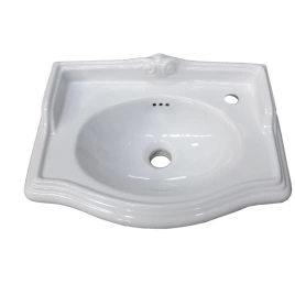 Раковина AZZURRA JUBILAEUM со спинкой 50x35см c 1 отв под смеситель справа цвет белый