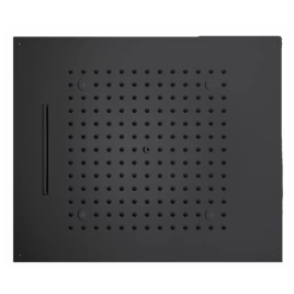 BOSSINI DREAM/2 Верхний душ 570 x 470 mm, 2 режима (дождь, каскад), с 4 LED (белый), блок питания/управления, цвет: черный матовый (H38915.073)