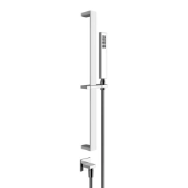 Gessi Rettangolo Душевая стойка с ручным душем и выводом воды из стены, цвет: хром (20142#031)
