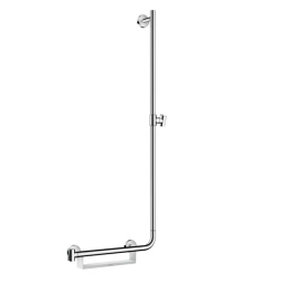 HG Unica Comfort штанга для душа 1100mm с регулиремым держателем душа, + полочка, цвет: белый/хром (26404400)
