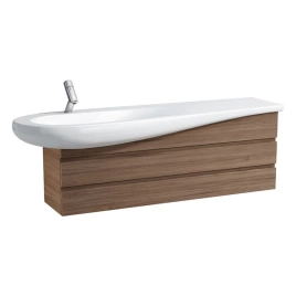 Laufen Alessi One Тумба под раковину 814971, 1350х320х490мм, с 2 выдвиж. ящиками, цвет: орех (продаем только с раковиной 8.1497.1.400.104.1) (4.2436.0.097.630.1)