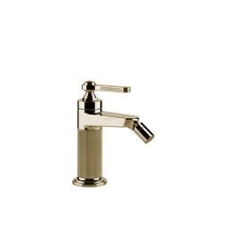 GESSI VENTI20 Смеситель для биде на 1 отверстие, однорычажный, в комплекте с донным клапаном, цвет Brass PVD (65007#710)