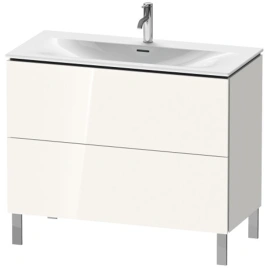 Duravit L-Cube Тумба напольная под раковину 234410, 2 ящика, 704x1020x481мм, цвет White High Gloss (LC659802222)