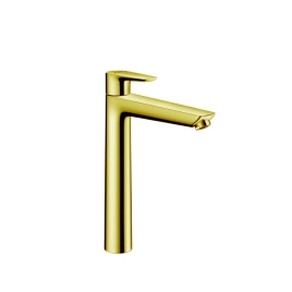 Hansgrohe Talis E Смеситель для раковины 240, на 1 отв, с донным клапаном, излив 183мм, h234мм, цвет: золото (71716990)
