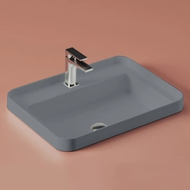 Artceram Fuori Scala Раковина 60х45 см, встраиваемая, с 1 отв., без перелива, цвет: denim (TFL034 37 00)