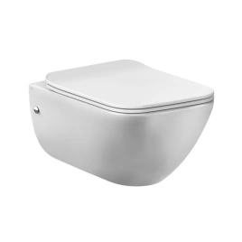 GESSI Origini Total Look Унитаз подвесной 474х358х350 мм, с сиденьем микролифт, петли хром, с сифоном, цвет Matt White Ceramic (39118#531)